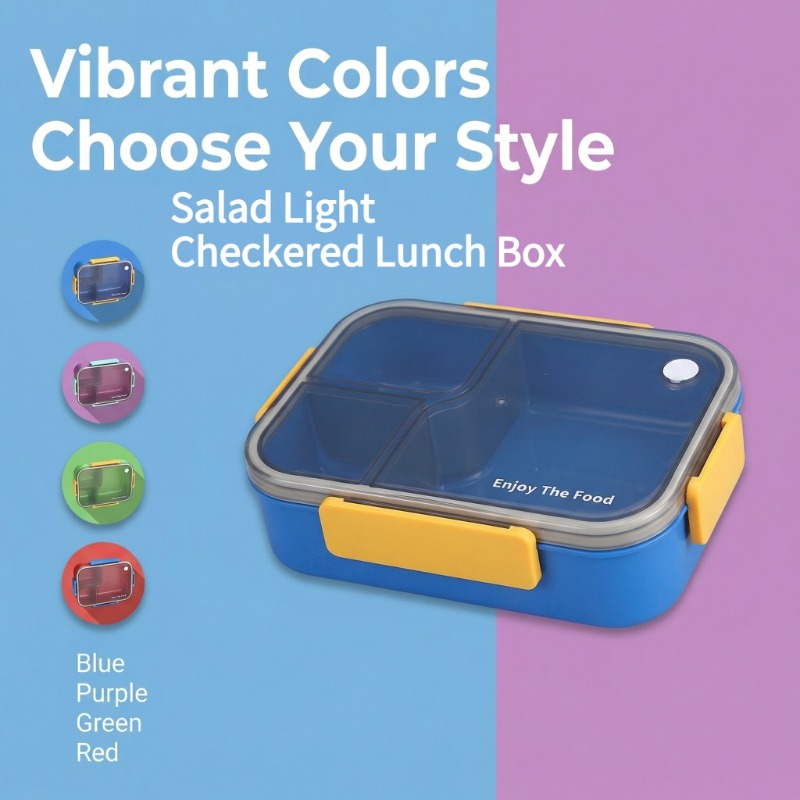 Bento Box Two Tier - カラーリーな漏れ防止弁当箱、多層式食品容器、家庭用携帯ランチボックスセット