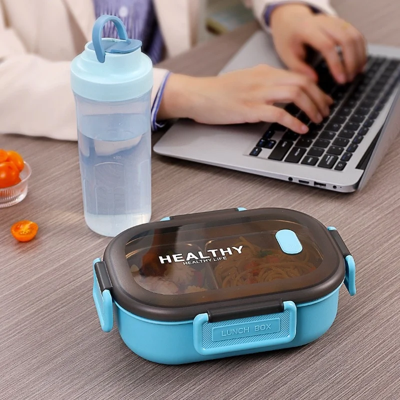 密閉型ステンレス製弁当箱,子供用,学校,オフィス,ピクニック - Bento Box Two Tier のレビューと価格