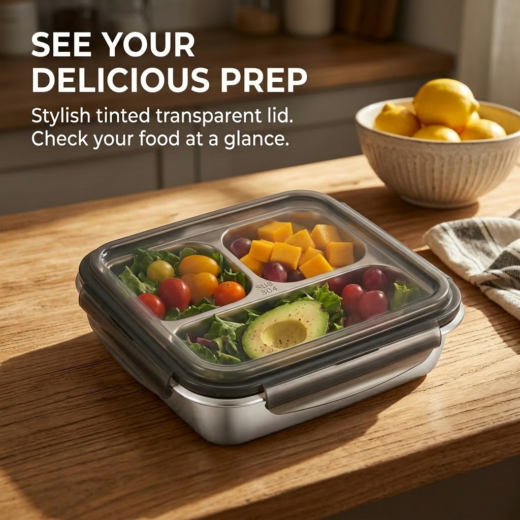 大容量ランチ容器 蓋付き 電子レンジ対応 漏れ防止 304ス - Bento Box Two Tier のレビューと価格