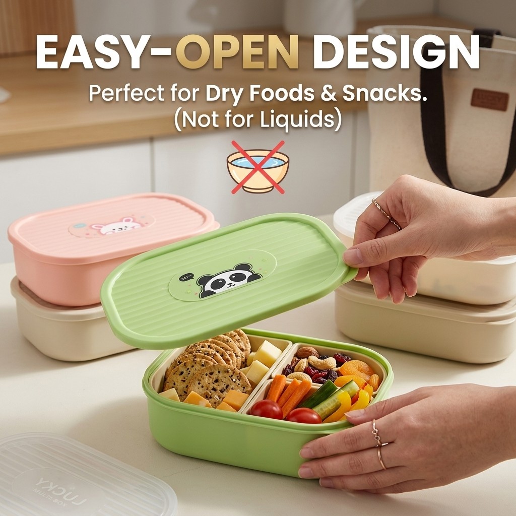 子供用ポータブル分割プラスチックランチ容器、学生用取り外し可 - Bento Box Two Tier のレビューと価格