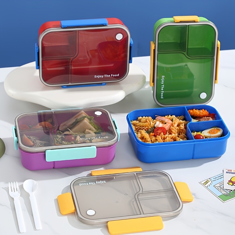 カラーリーな漏れ防止弁当箱、多層式食品容器、家庭用携帯ランチ - Bento Box Two Tier のレビューと価格