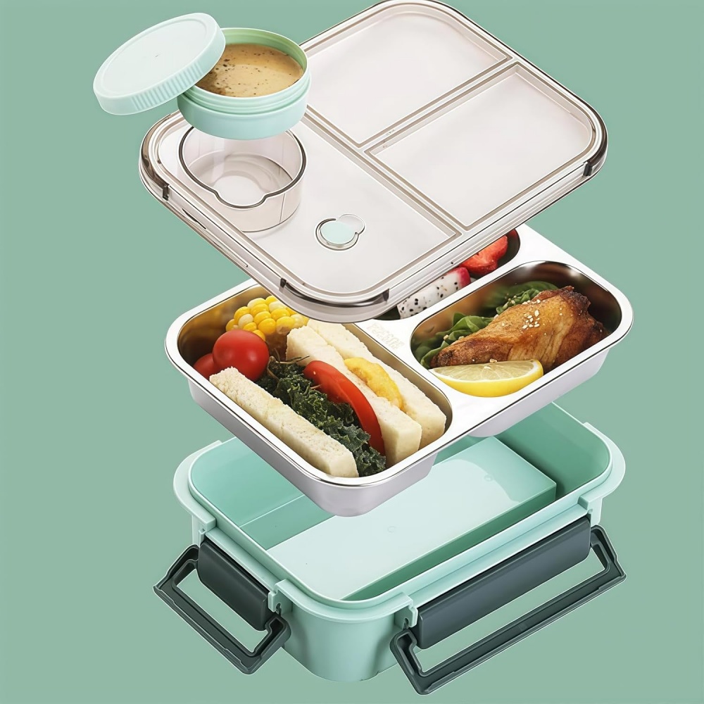 850ml ポータブルランチボックス子供大人用サーモスープ弁 - Bento Box Two Tier のレビューと価格