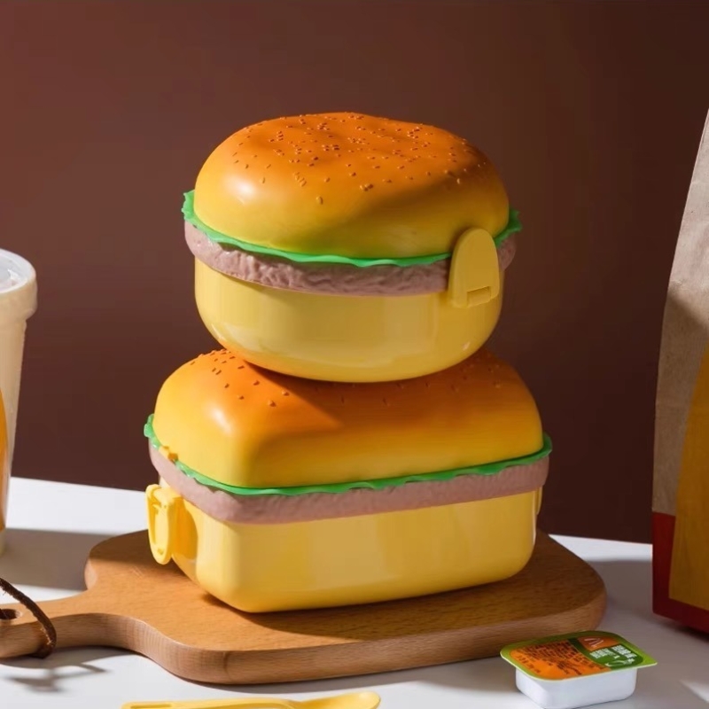 ハンバーガー弁当箱二段かわいいハンバーガー弁当箱電子レンジ子 - Bento Box Two Tier のレビューと価格