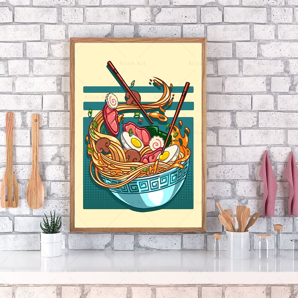 和風の壁のポスター,ヴィンテージの食べ物の絵,プリントされた - Japanese Food Lifestyle のレビューと価格