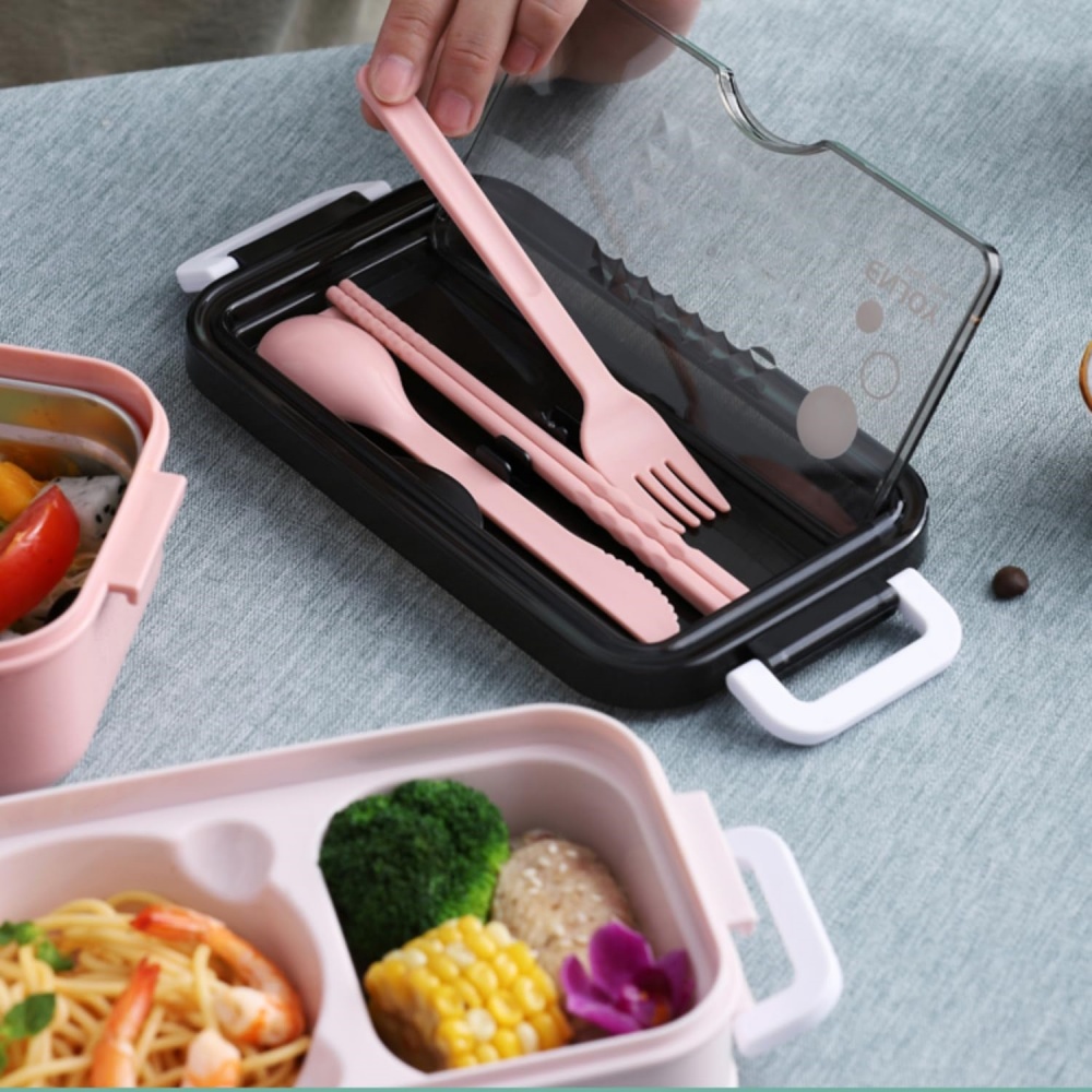 1パックランチボックス、二層式ポータブルコンパートメントフー - Bento Box Two Tier のレビューと価格
