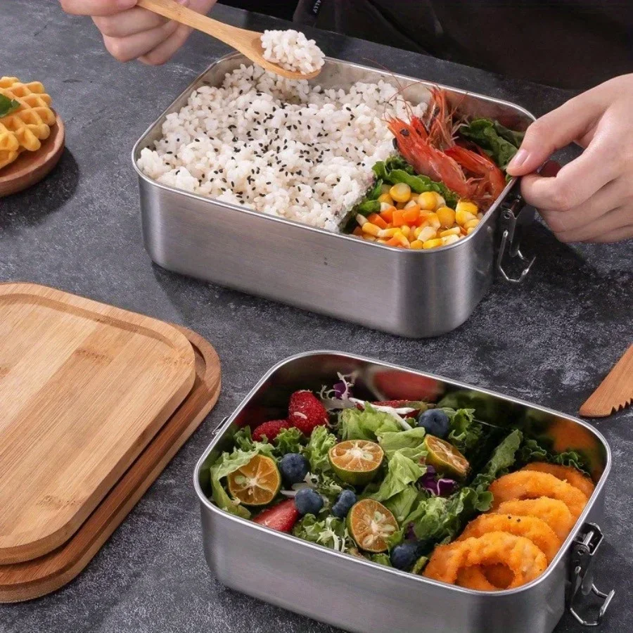 304 ステンレス鋼弁当箱密封容器ポータブル寿司ボックス弁当 - Bento Box Two Tier のレビューと価格
